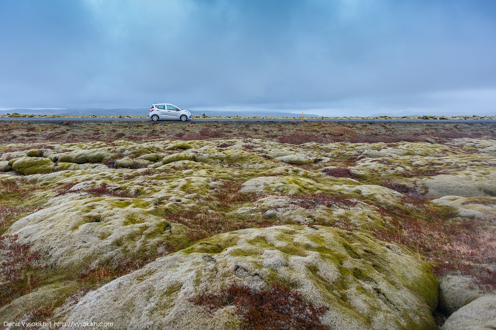 Eldhraun - лавовое поле, поросшее исландским мхом Fjallagrös.